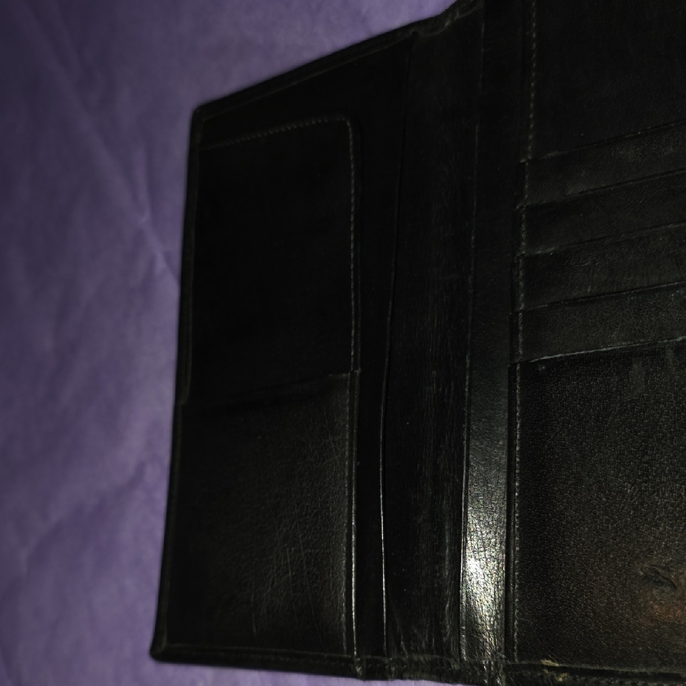 Vintage Classic COACH Checkbook, Credit Card Black Leather Wallet - Picture 6 of 14